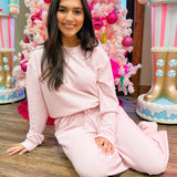 Blush Break Waffle Lounge Set - Jessi Jayne Boutique