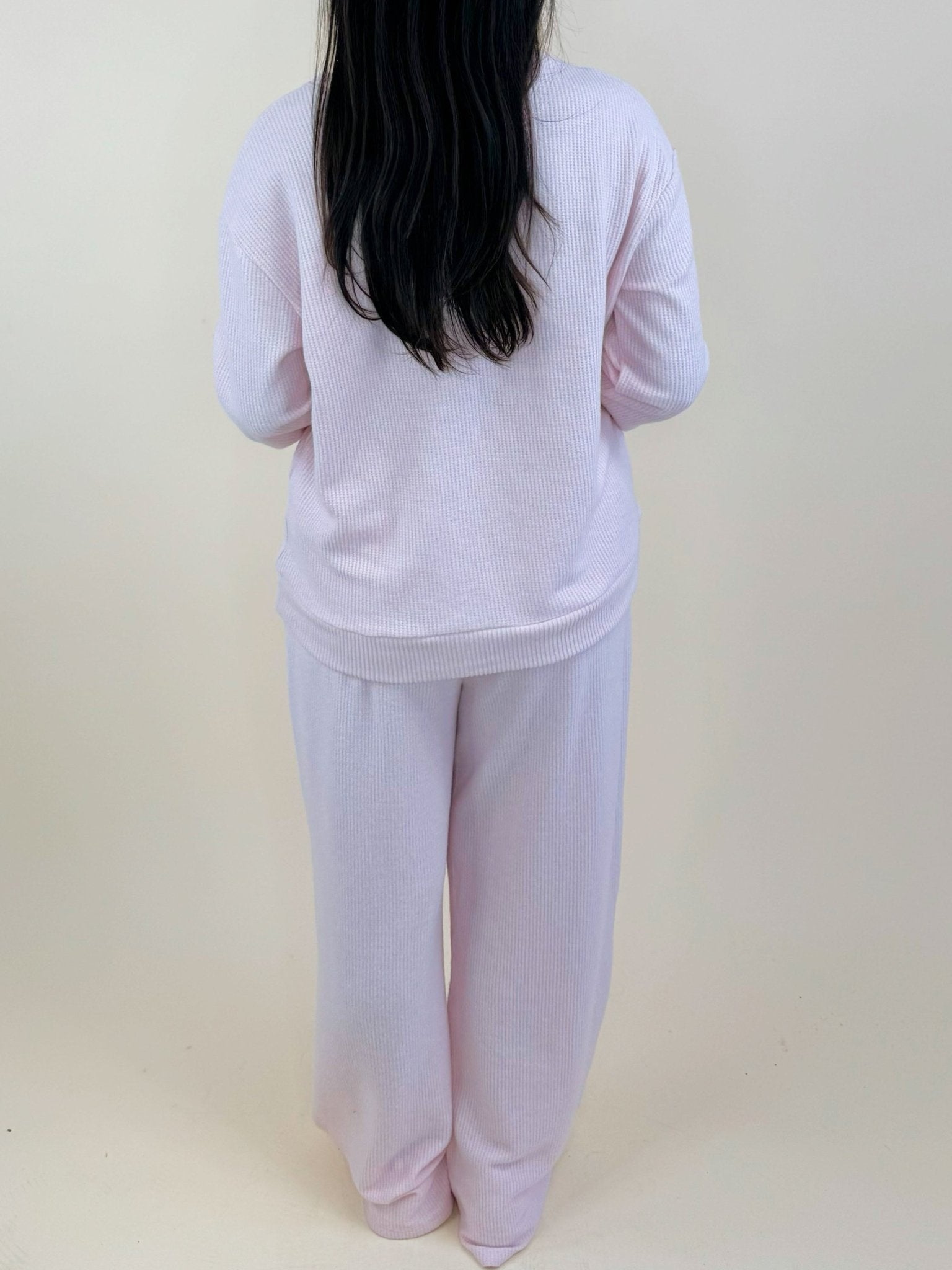 Blush Break Waffle Lounge Set - Jessi Jayne Boutique