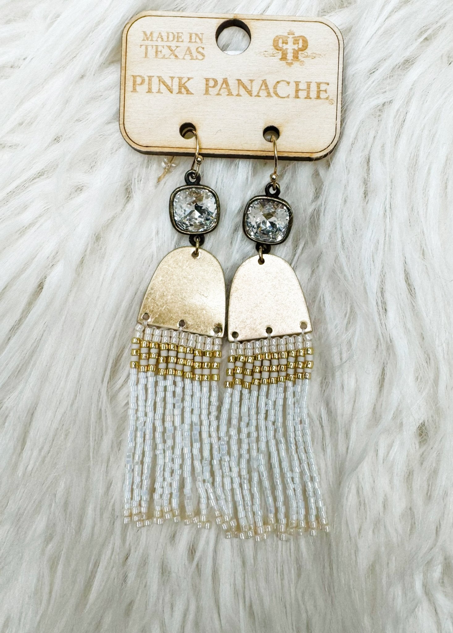 Golden Fringe Glam Earrings - Jessi Jayne Boutique