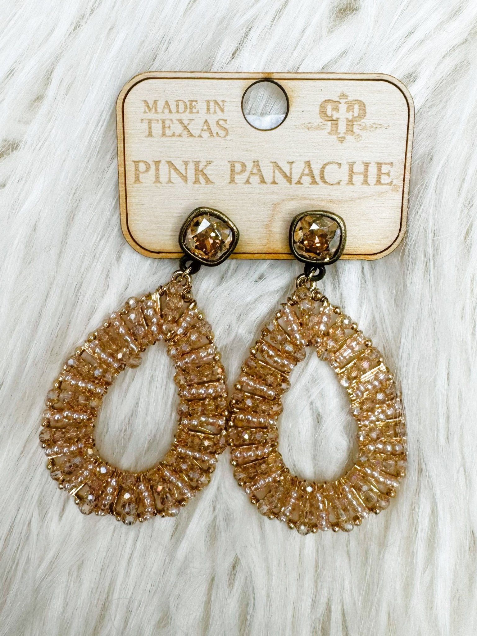 Golden Radiance Teardrop Earrings - Jessi Jayne Boutique