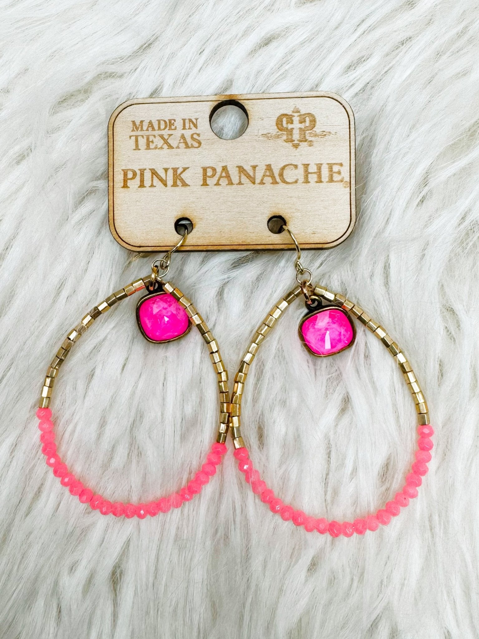 Hot Pink Luxe Teardrop Earrings - Jessi Jayne Boutique