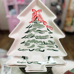 Stoneware Tree Shaped Plate Christmas Tree - Jessi Jayne Boutique