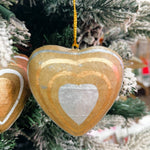 3"H Paper Mache Heart Ornament - Jessi Jayne Boutique
