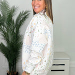 Christmas Holiday Quilted Mockneck Sweatshirt - Jessi Jayne Boutique