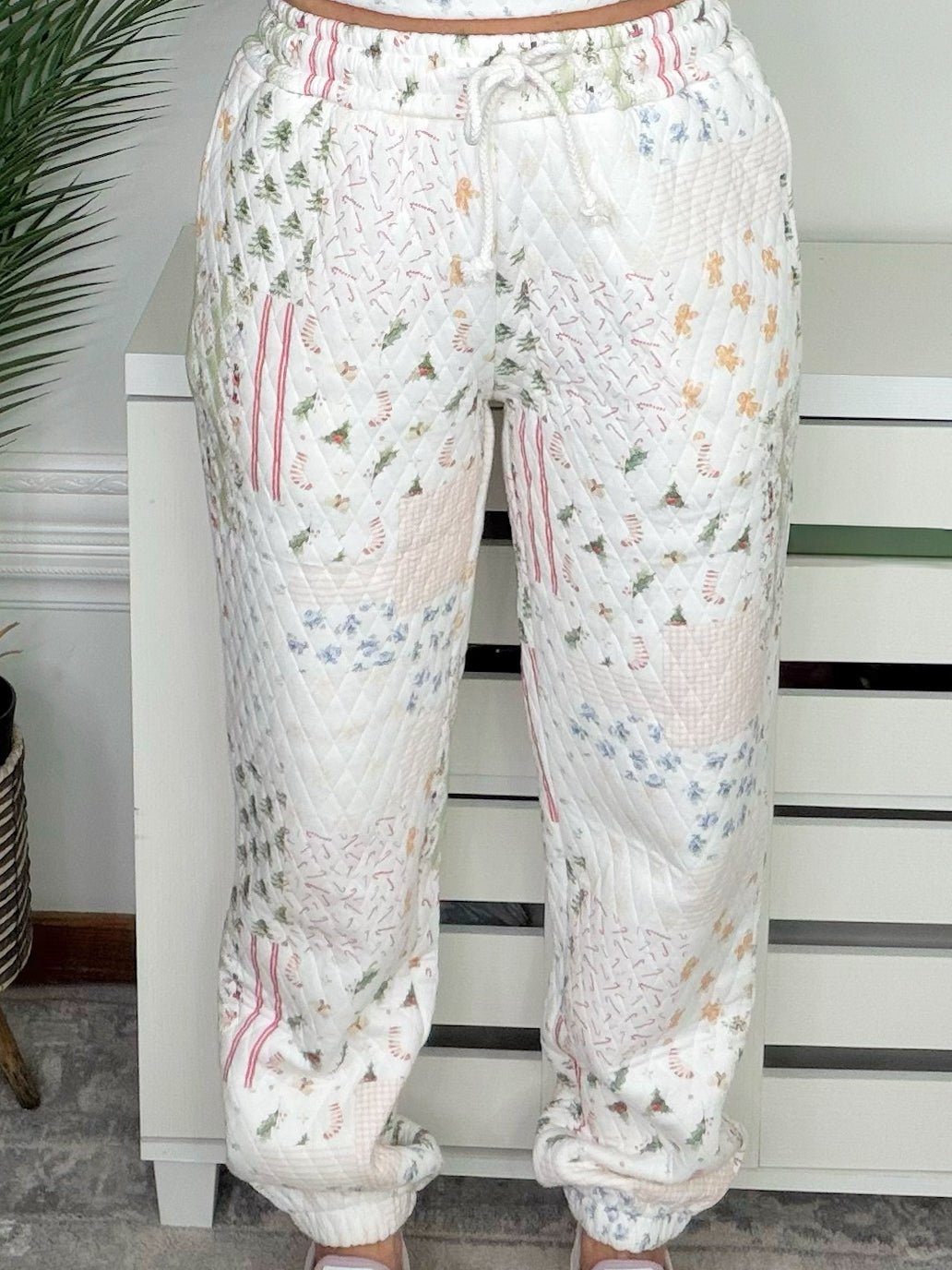 Christmas Holiday Quilted Joggers - Jessi Jayne Boutique