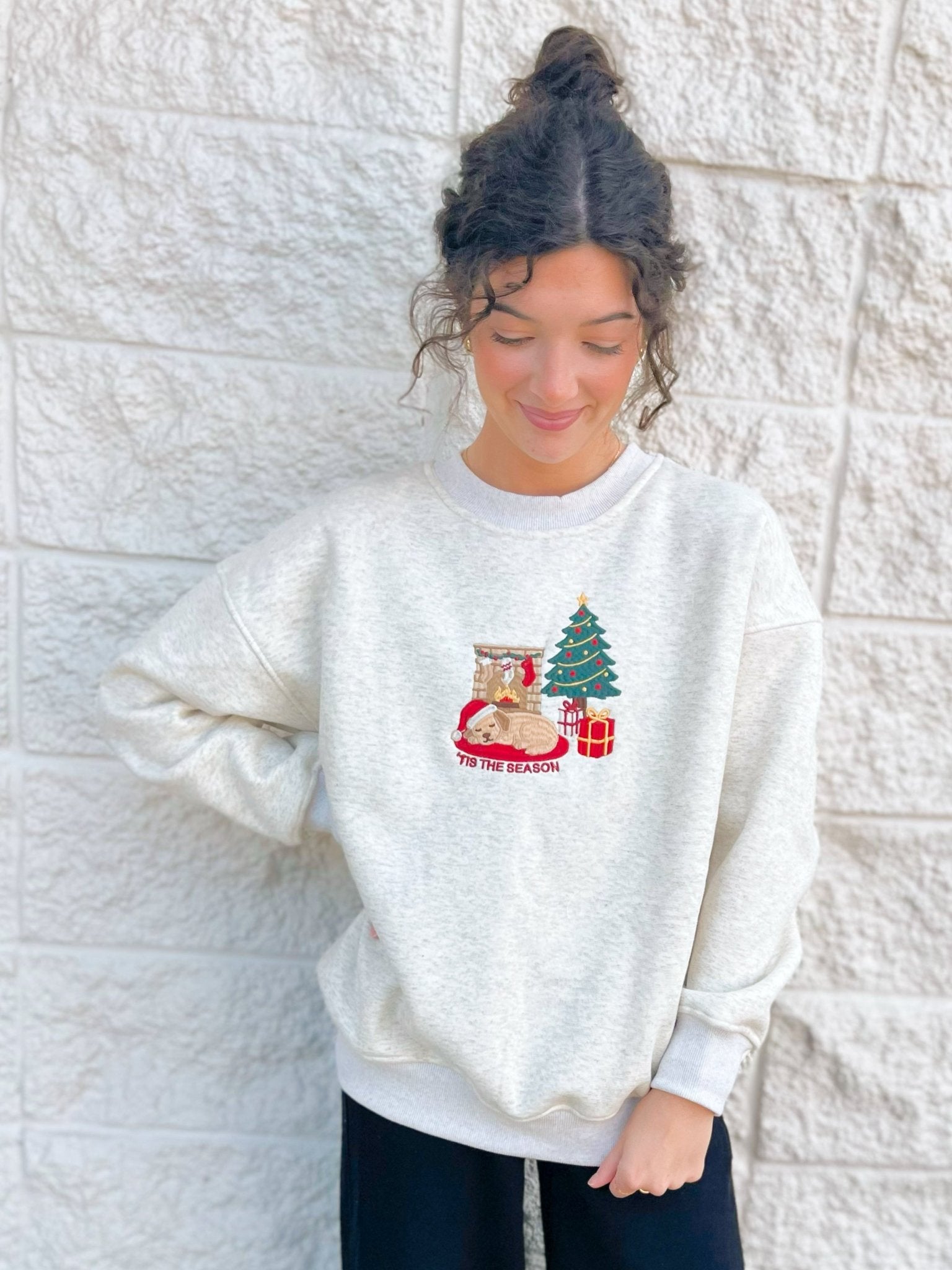 ’Tis the Season Puppy Sweatshirt - Jessi Jayne Boutique