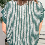 Evergreen Two-Tone Rib Knit Vest Cardigan - Jessi Jayne Boutique