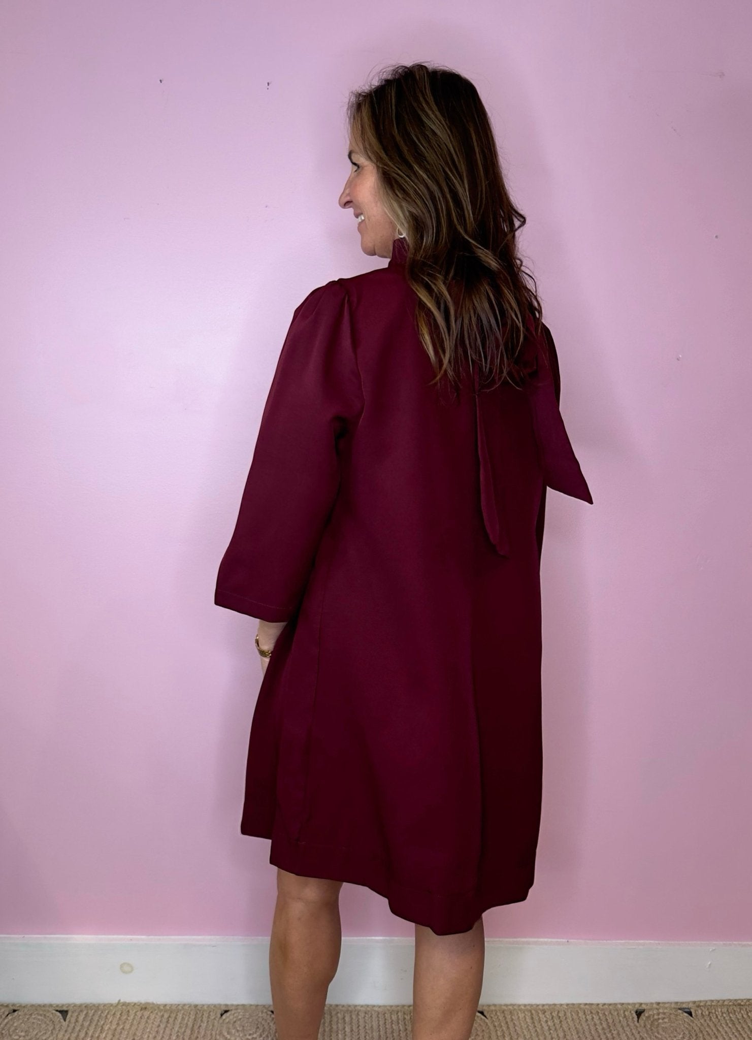 Sangria Sunrise Maroon dress - Jessi Jayne Boutique