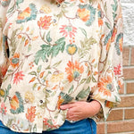 Autumn Bloom Button Front Blouse - Jessi Jayne Boutique