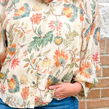 Autumn Bloom Button Front Blouse - Jessi Jayne Boutique