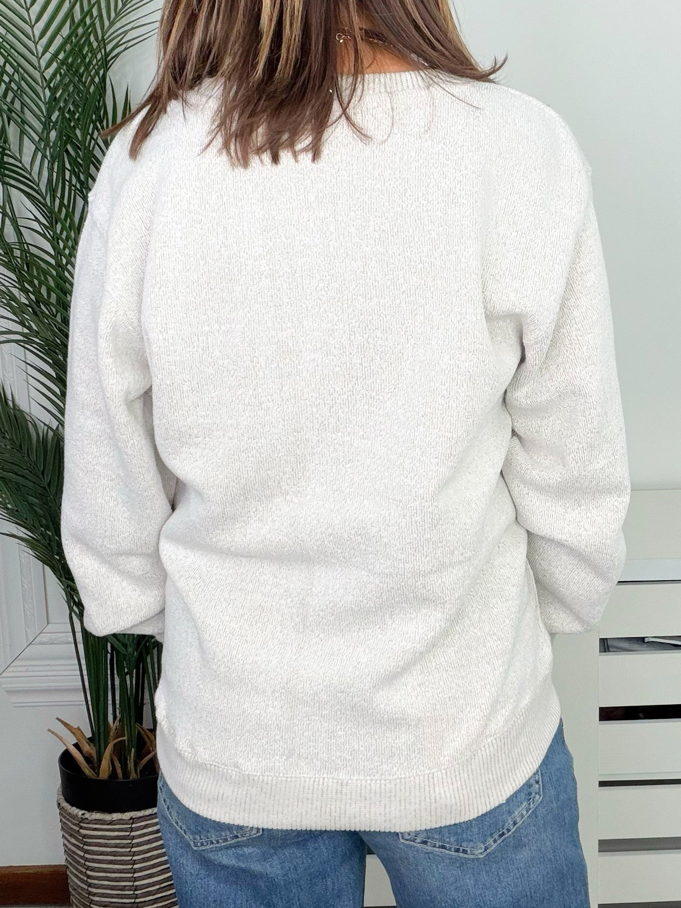 Holly Jolly Reindeer Graphic Nantucket Sweatshirt - Jessi Jayne Boutique