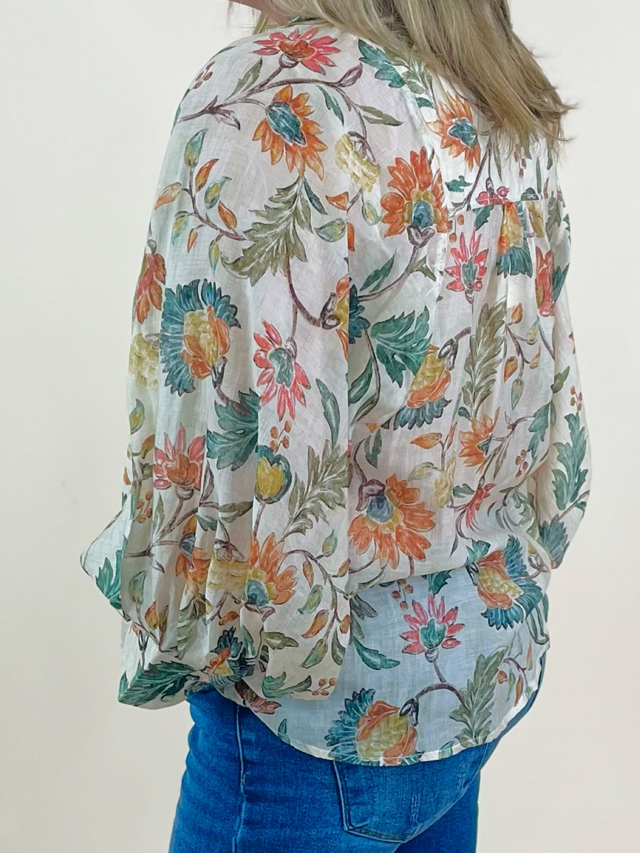 Autumn Bloom Button Front Blouse - Jessi Jayne Boutique