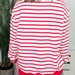 Candy Cane Stripe Merry Chenille Oversized Pullover - Jessi Jayne Boutique