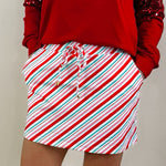Candy Cane Stripes Skort - Jessi Jayne Boutique