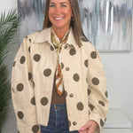 Seeing Spots Polka Dot Collared Jacket - Jessi Jayne Boutique