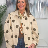 Seeing Spots Polka Dot Collared Jacket - Jessi Jayne Boutique