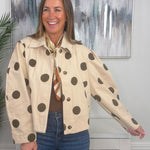 Seeing Spots Polka Dot Collared Jacket - Jessi Jayne Boutique