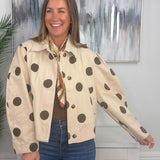 Seeing Spots Polka Dot Collared Jacket - Jessi Jayne Boutique