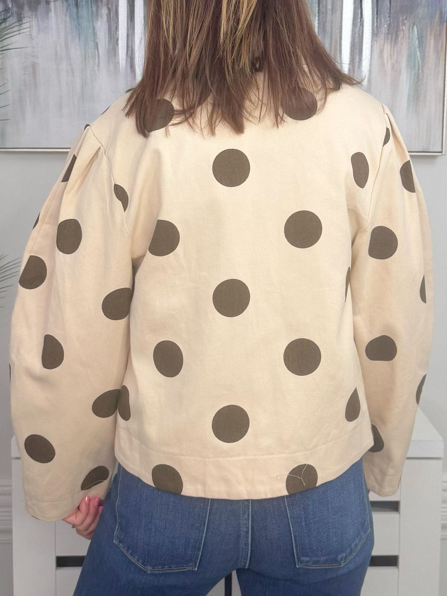 Seeing Spots Polka Dot Collared Jacket - Jessi Jayne Boutique