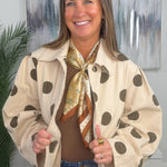 Seeing Spots Polka Dot Collared Jacket - Jessi Jayne Boutique