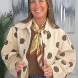 Seeing Spots Polka Dot Collared Jacket - Jessi Jayne Boutique