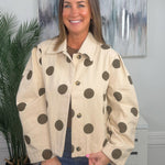 Seeing Spots Polka Dot Collared Jacket - Jessi Jayne Boutique