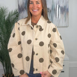 Seeing Spots Polka Dot Collared Jacket - Jessi Jayne Boutique