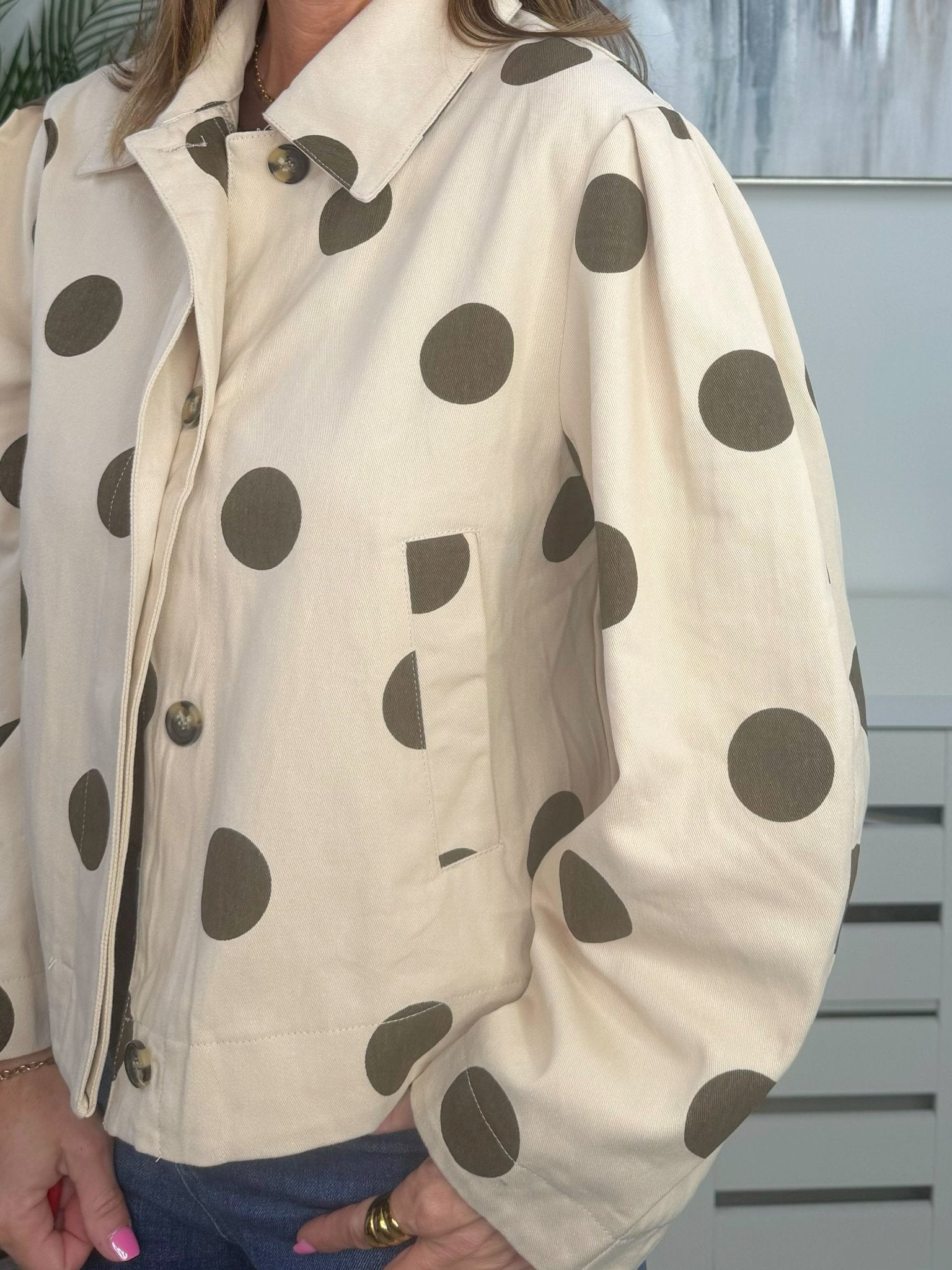 Seeing Spots Polka Dot Collared Jacket - Jessi Jayne Boutique