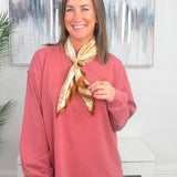 Winter Berry Pigment Washed Cotton Top