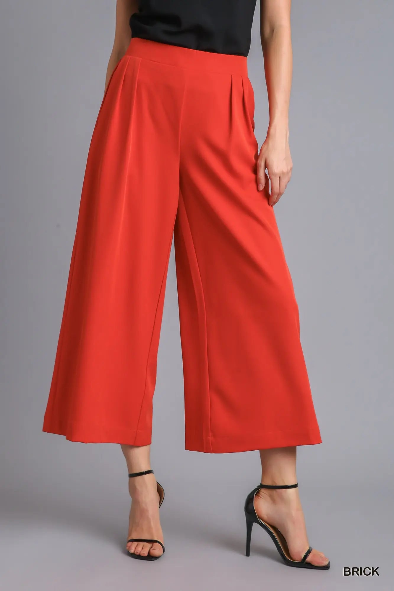 Power Move Cropped Trousers Copper - Jessi Jayne Boutique