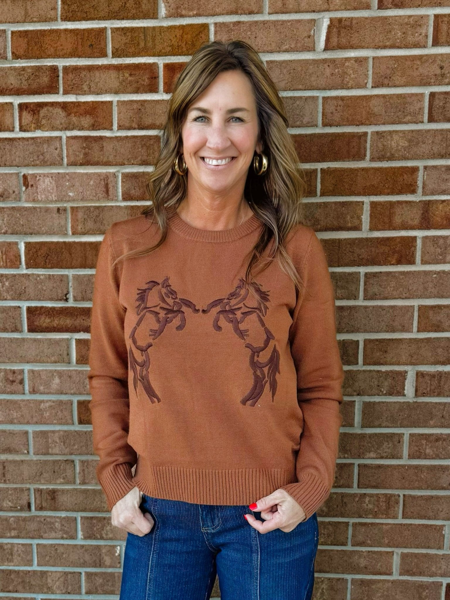 Desert Mustang Sweater - Jessi Jayne Boutique