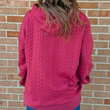 Braided Texture Hoodie - Jessi Jayne Boutique