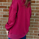 Braided Texture Hoodie - Jessi Jayne Boutique