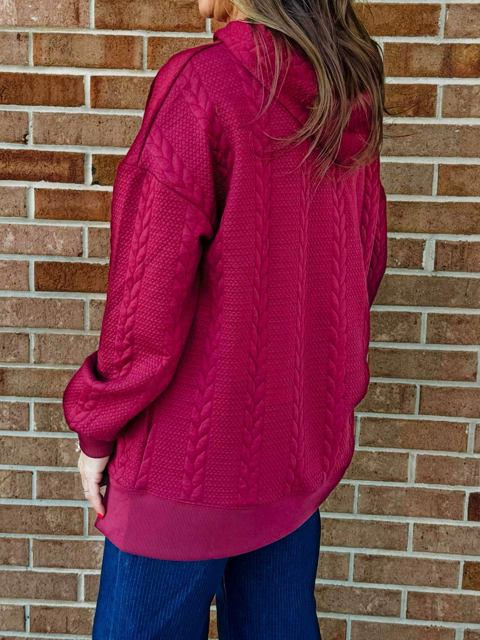 Braided Texture Hoodie - Jessi Jayne Boutique