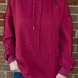 Braided Texture Hoodie - Jessi Jayne Boutique