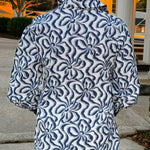 Indigo Wave Print Blouse - Jessi Jayne Boutique