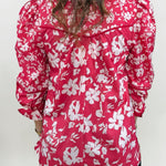 Hannah Floral Ruffle Blouse - Jessi Jayne Boutique