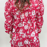 Hannah Floral Ruffle Blouse - Jessi Jayne Boutique