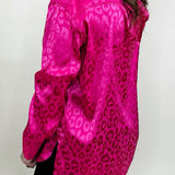 Emery Satin Leopard Blouse Pink - Jessi Jayne Boutique