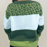 Wild Olive Color Block Sweater - Jessi Jayne Boutique