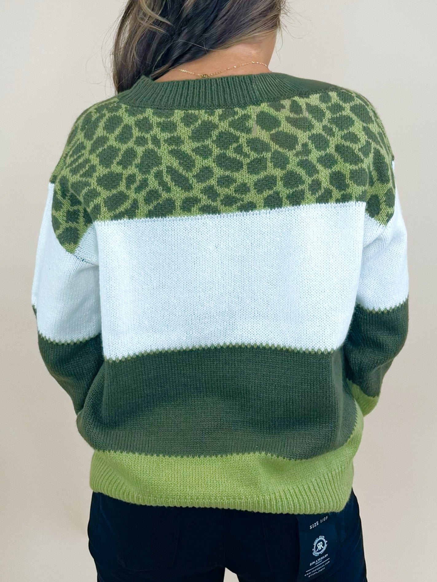 Wild Olive Color Block Sweater - Jessi Jayne Boutique