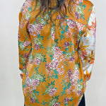 Golden Garden Mixed Print Blouse - Jessi Jayne Boutique