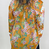Golden Garden Mixed Print Blouse - Jessi Jayne Boutique