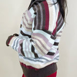 Cocoa Stripe Quarter Zip Sweater - Jessi Jayne Boutique