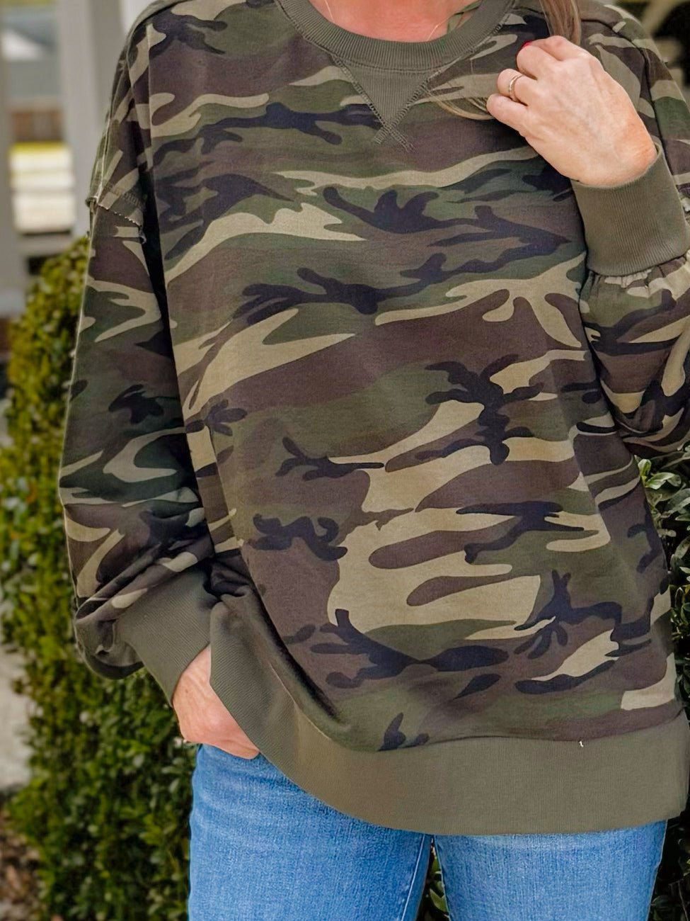 Wild Instinct Camo Sweatshirt - Jessi Jayne Boutique