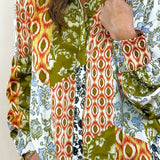 Wild Harmony Print Blouse - Jessi Jayne Boutique