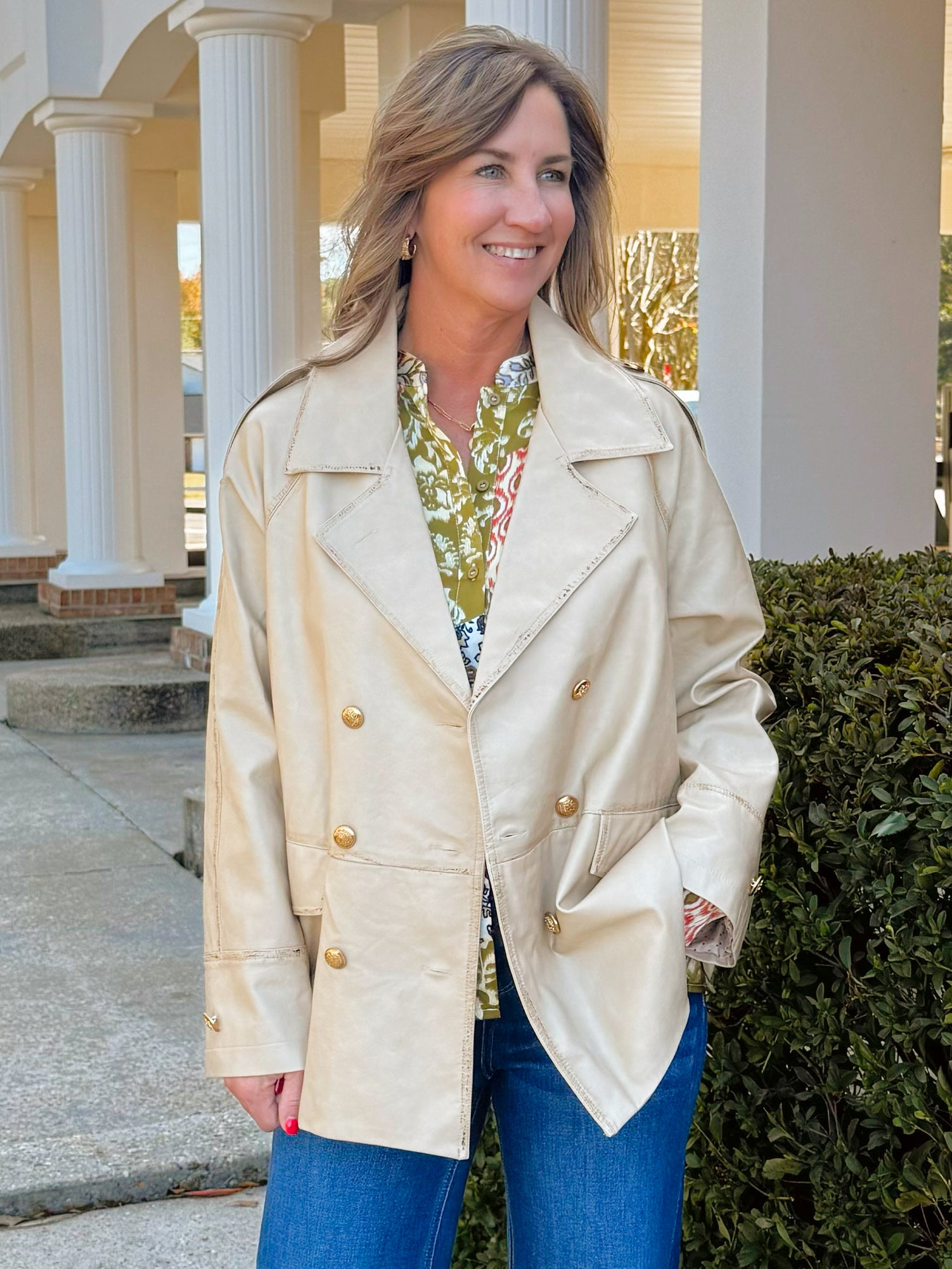 Golden Avenue Faux Leather Jacket - Jessi Jayne Boutique