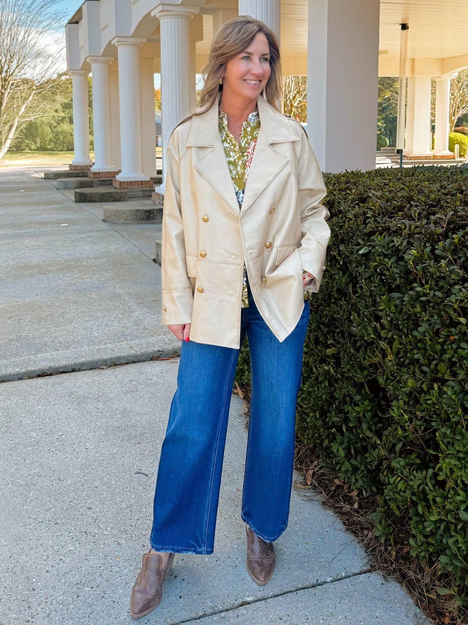 Golden Avenue Faux Leather Jacket - Jessi Jayne Boutique