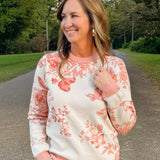 Blush Bloom Crewneck Sweater - Jessi Jayne Boutique