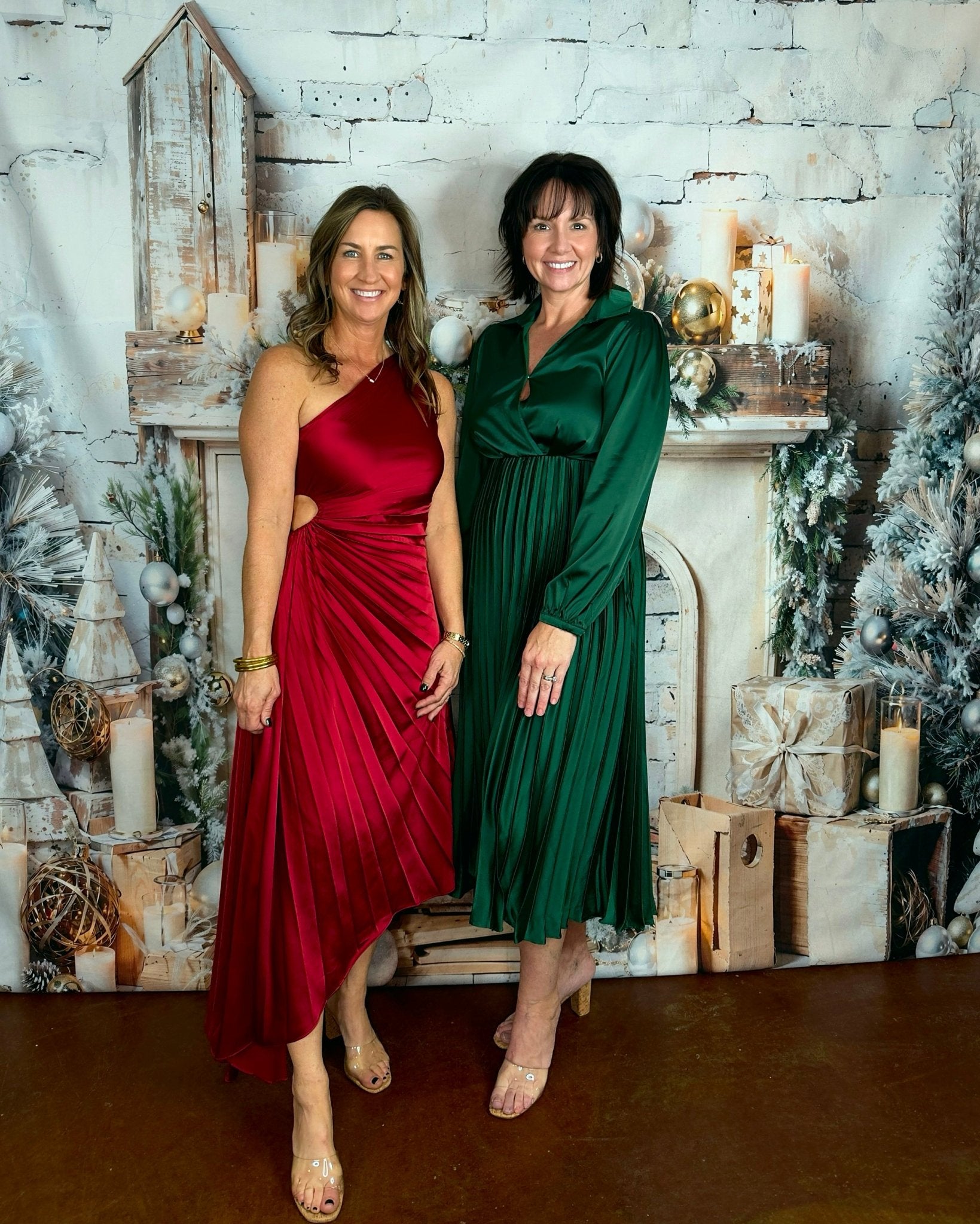 Wine All Night Pleated Asymmetrical Dress - Jessi Jayne Boutique